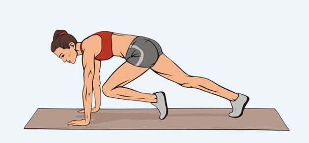 cvičení zvedání kolen
